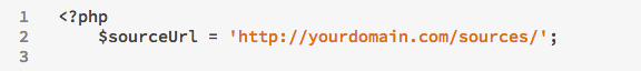 Change URL of Sources files